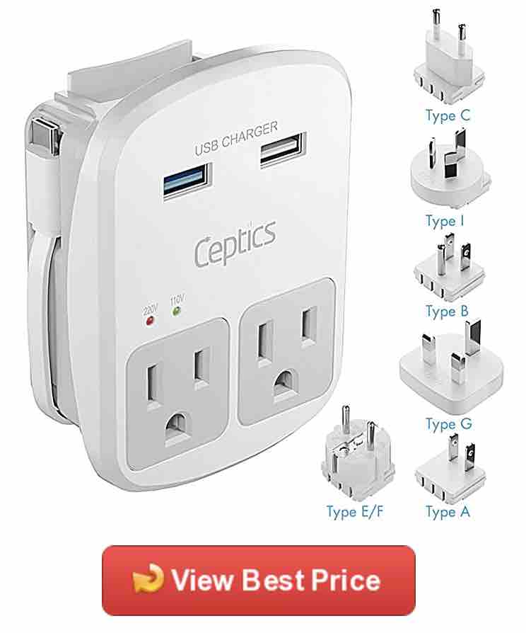 Ceptics World Travel Adapter Kit