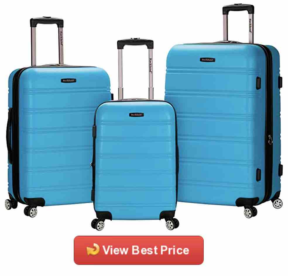 Rockland Melbourne Luggage - 3 Pc ABS Set