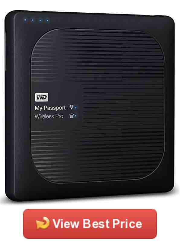 WD My Passport Wireless Pro Portable external Hard Drive - WiFi USB 3.0