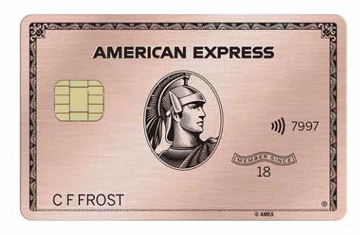 Rose Gold Amex Credit Card  