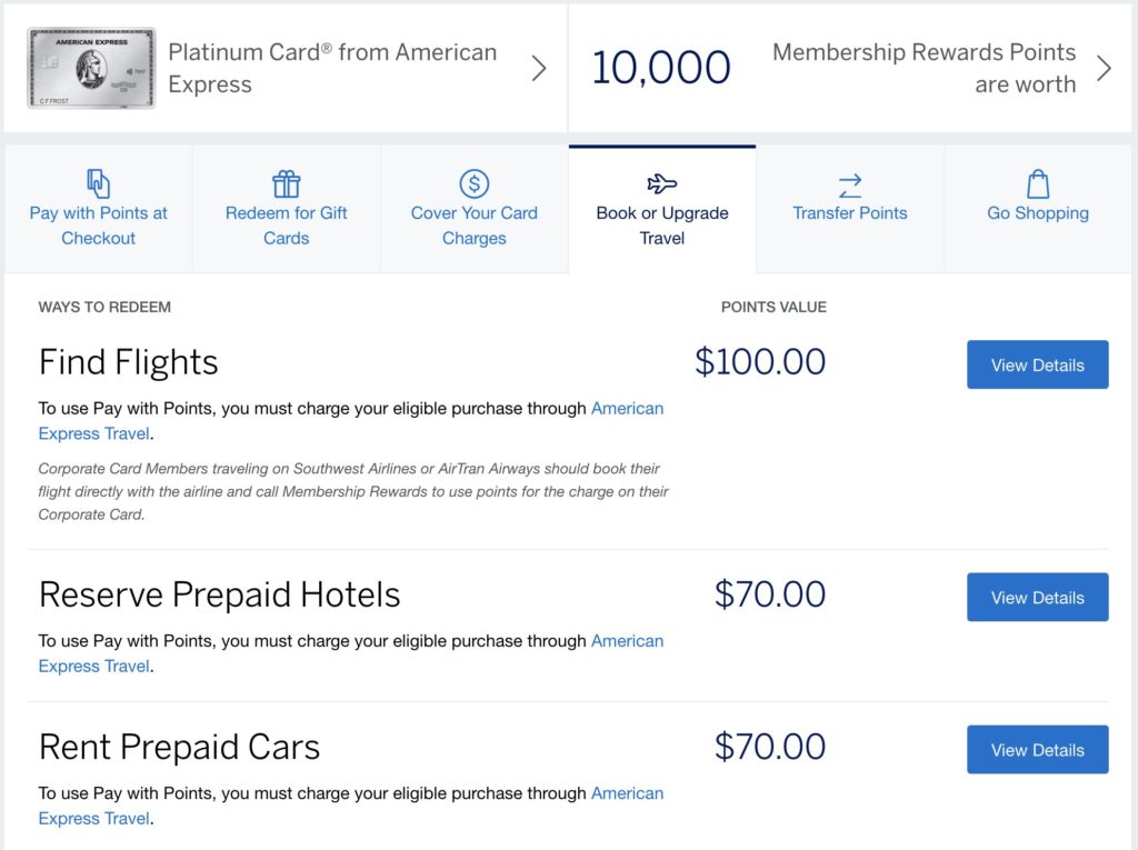 Amex Points Calculator