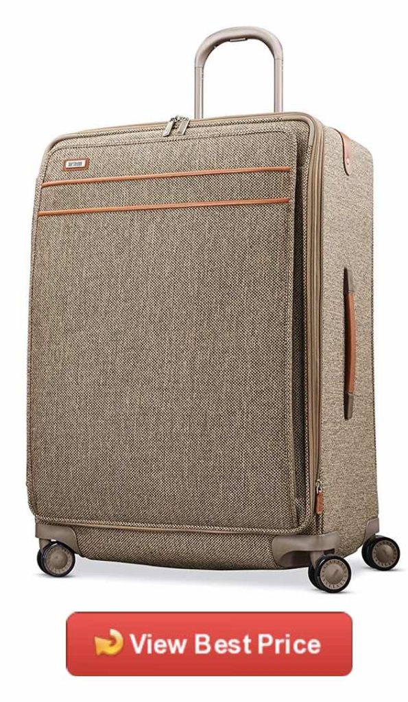  Hartmann Checked-Large, Natural Tweed Spinner Suitcase 
