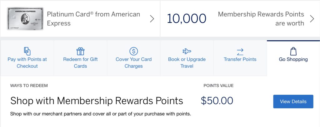 membership rewards points