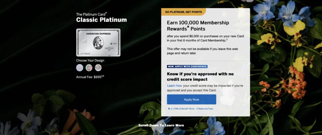 Amex Platinum personal card