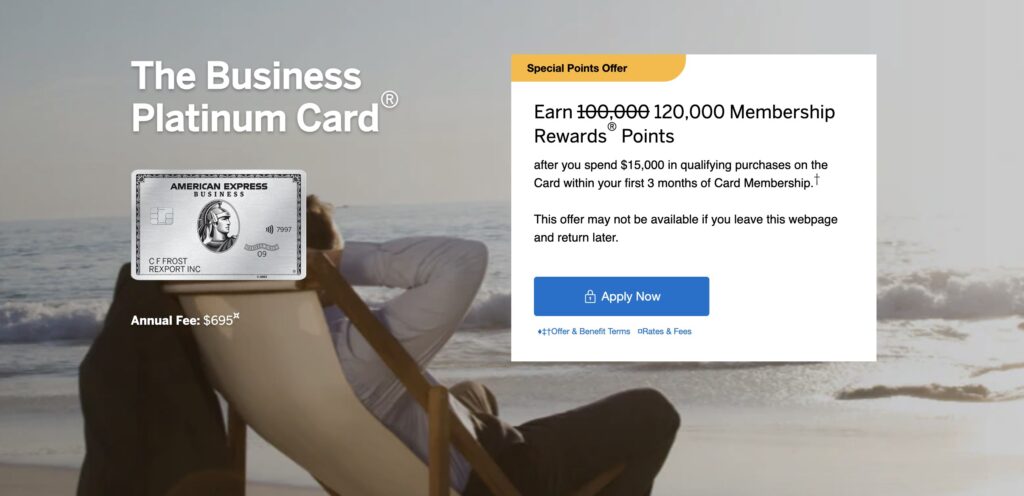  American Express Platinum Business card