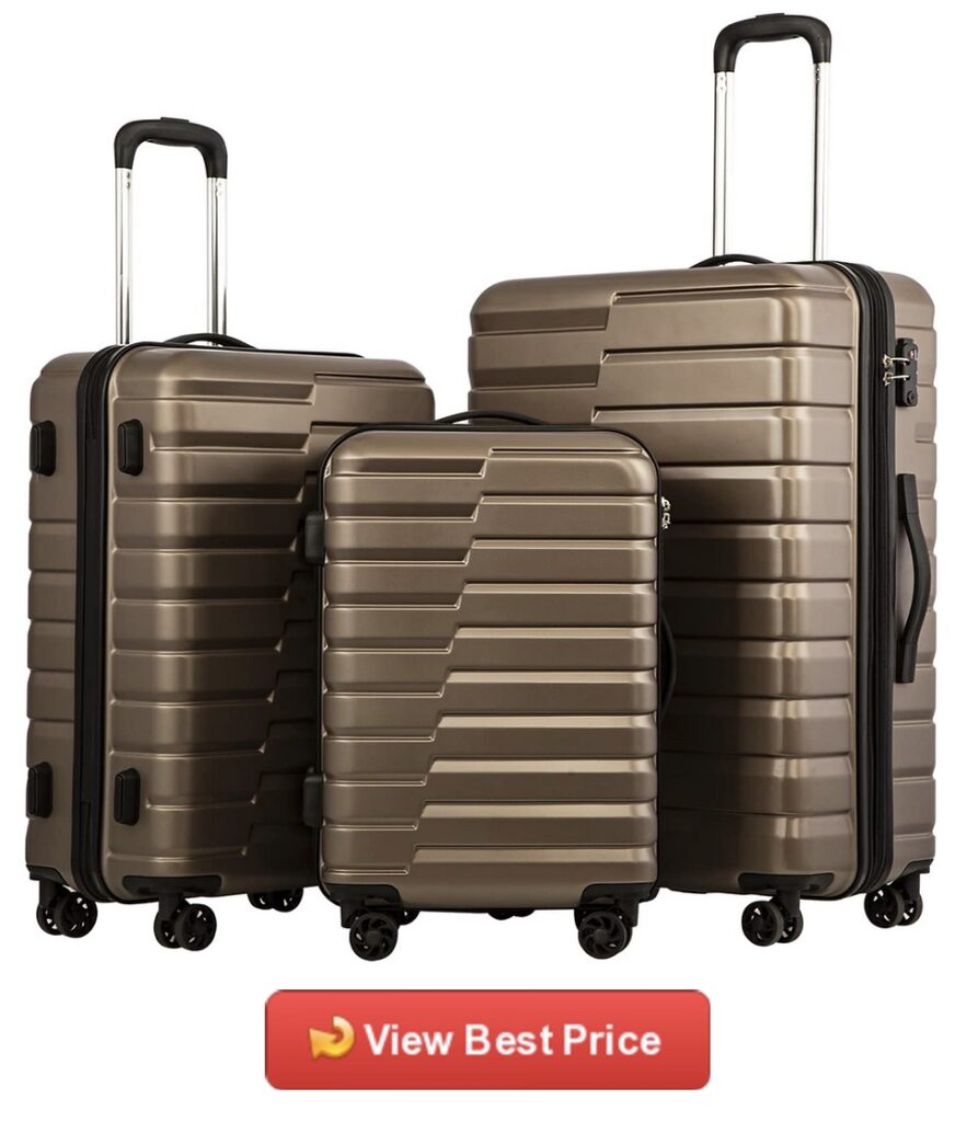 COOLIFE Luggage Expandable 3 Piece Luggage Set