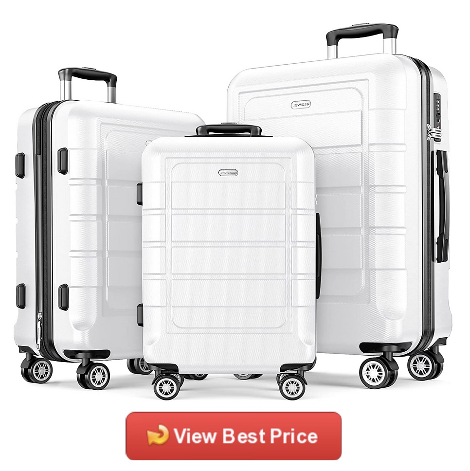 SHOWKOO 3 Piece Hardside Luggage Set