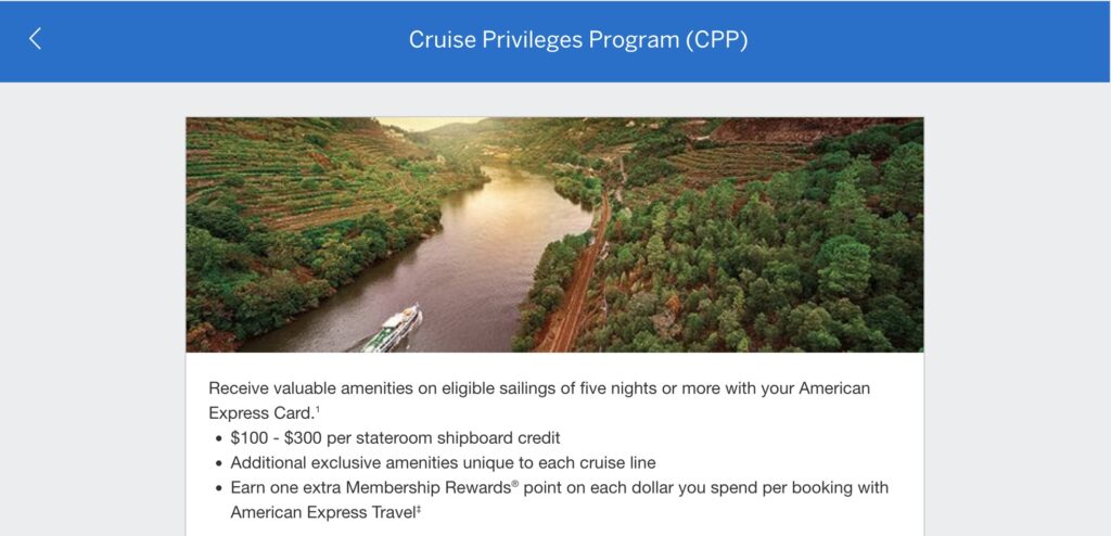 Cruise Privileges Program 