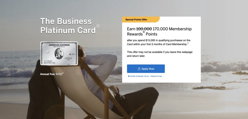 Business Platinum Card - 170K Sign-up Bonus