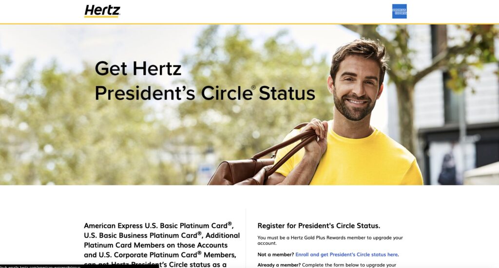 Hertz Presidents Circle status