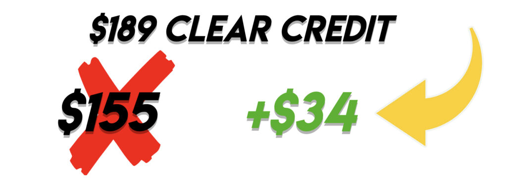 $189 Clear Credit 