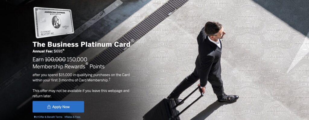 Amex Platinum Business card sign-up bonus 