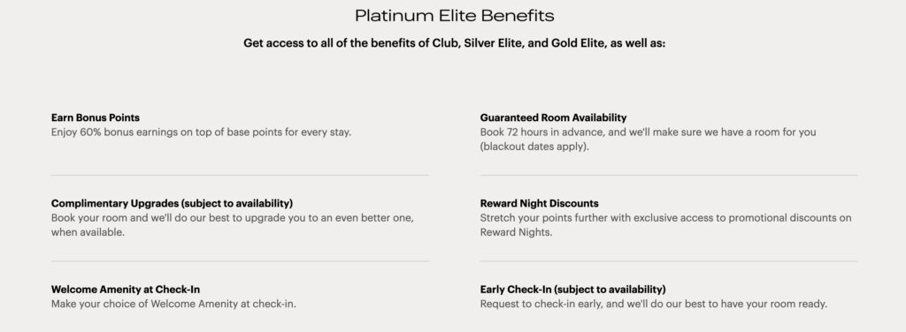 IHG Rewards Platinum Elite status