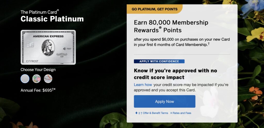 US Amex platinum card