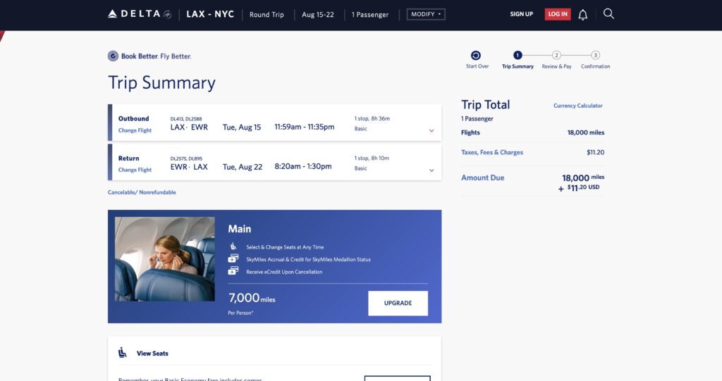 Delta website