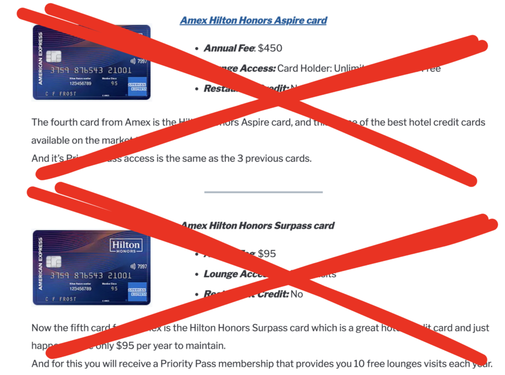 Hilton amex updates