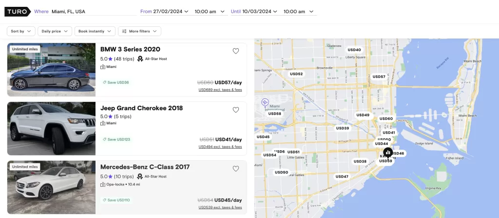 Turo Car sharing 