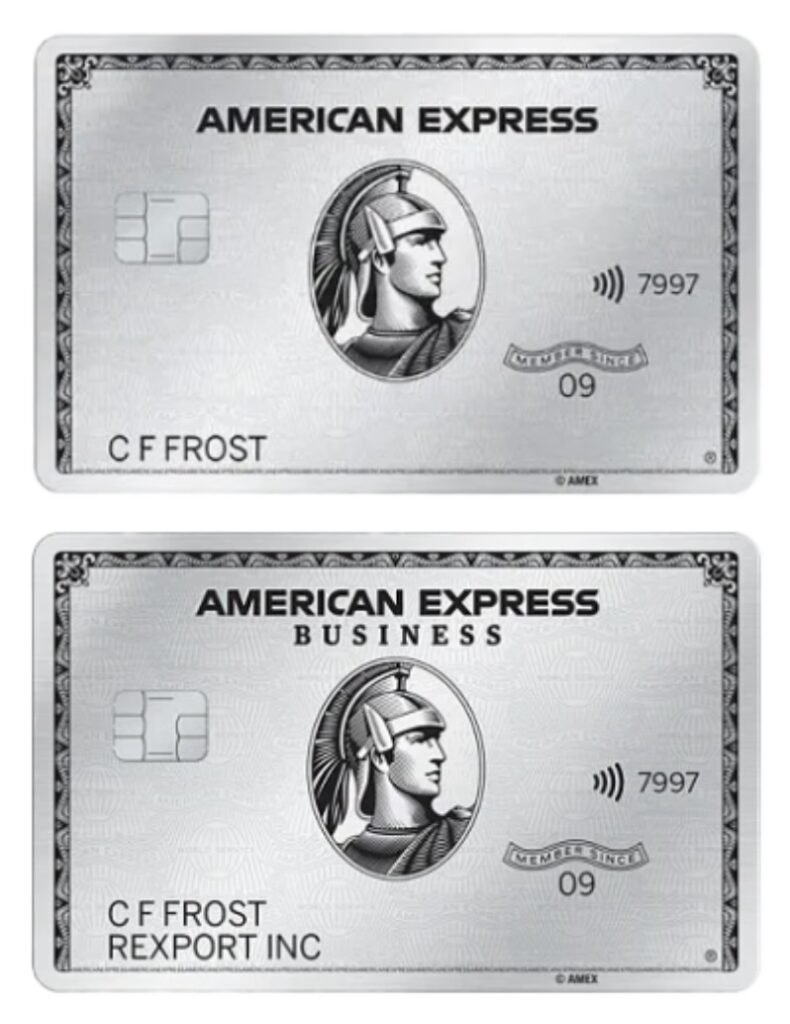 Amex Platinum Personal & Business card