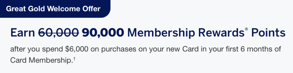 Amex Gold Sign-up Bonus 