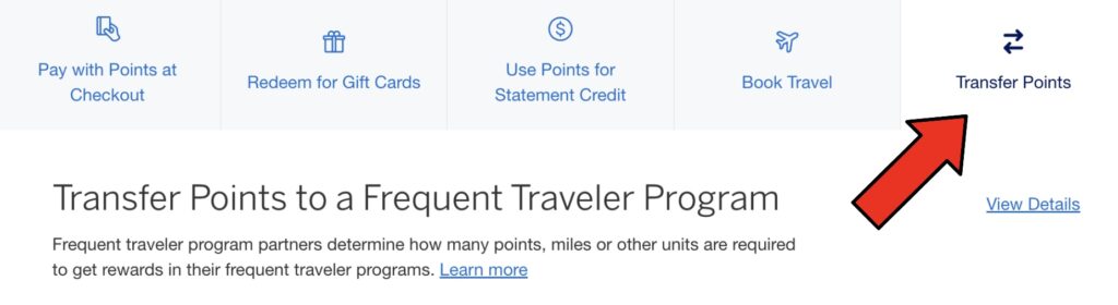 Amex Transfer Points 