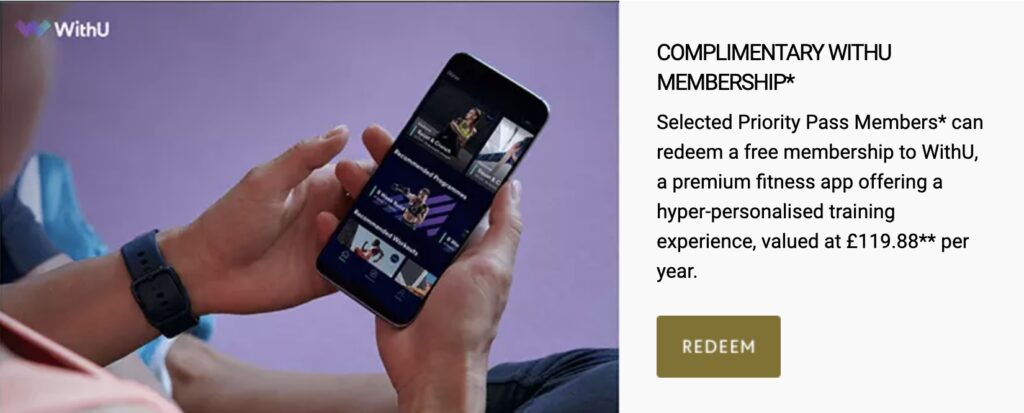 Complimentary WithU Membership 